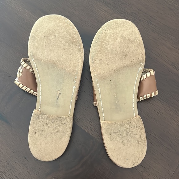 Jack Rogers 1960 Well worn but still have life.  Brown with Gold edging - Picture 4 of 4